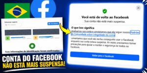 Conta Facebook restabelecida e Verificada
